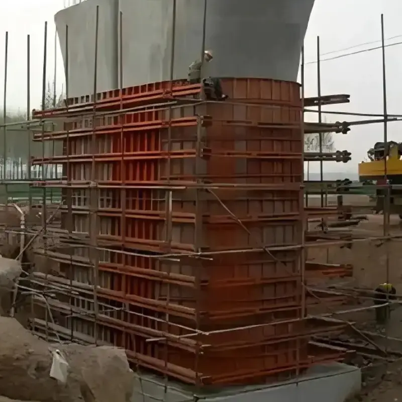 Encofrado de columna de muelle